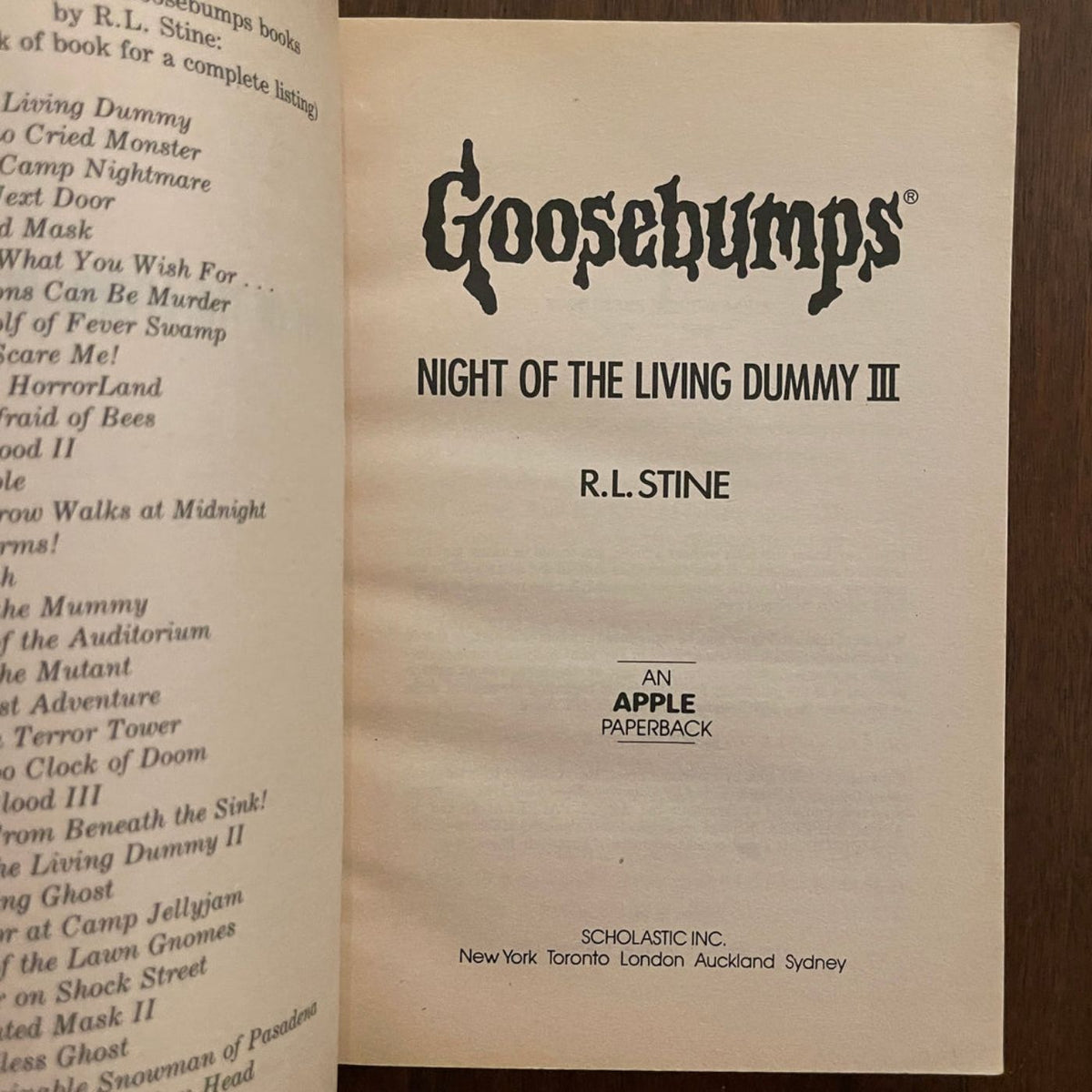 Goosebumps #40 ‘Night of the Living Dummy 3'; R.L. Stine - 1996 1E1P