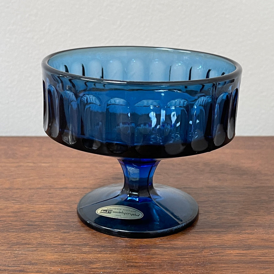 Cobalt Sherbet Glass; by Society Crystal - 1980s
