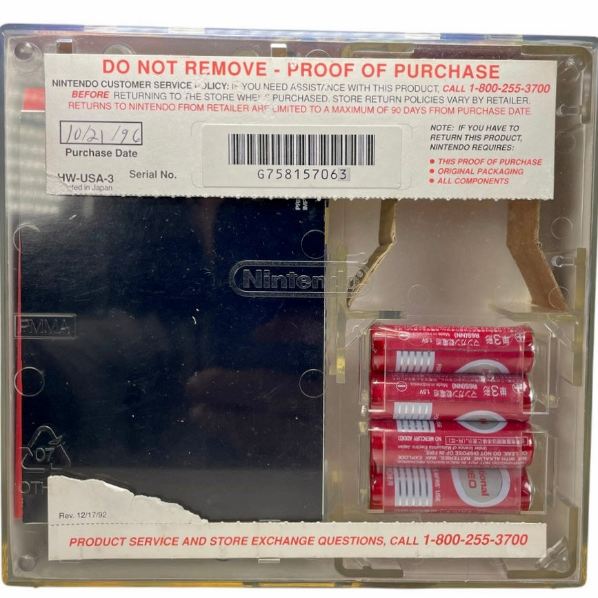 NINTENDO’s ‘Play It Loud’ Edition, Game Boy Console; 1995