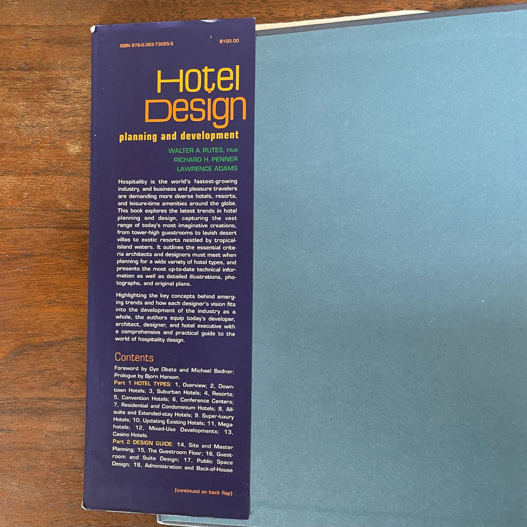 'Hotel Design: Planning and Developement', Rules, Peneer &