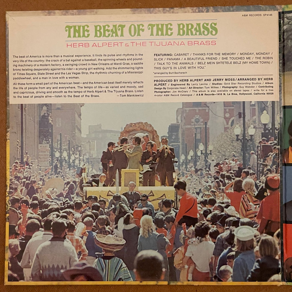 Vinyle de Herb Alpert's Tijuana Brass « The Beat of the Brass »,