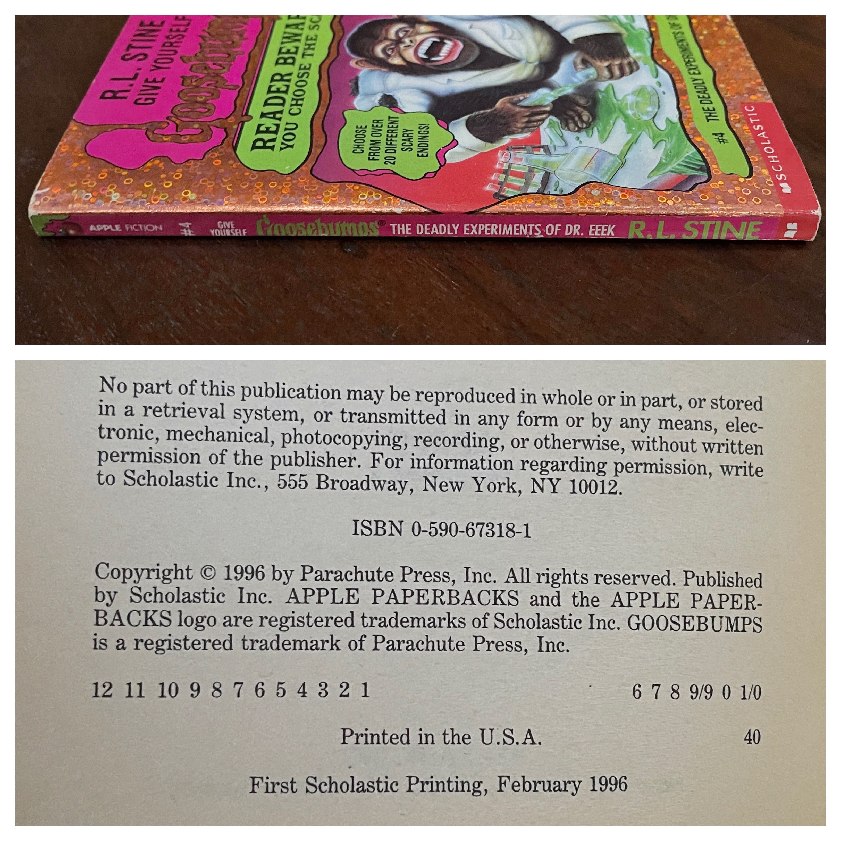 Give Yourself Goosebumps #4 ‘The Deadly Experiments of Dr. Eeek' R.L. Stine