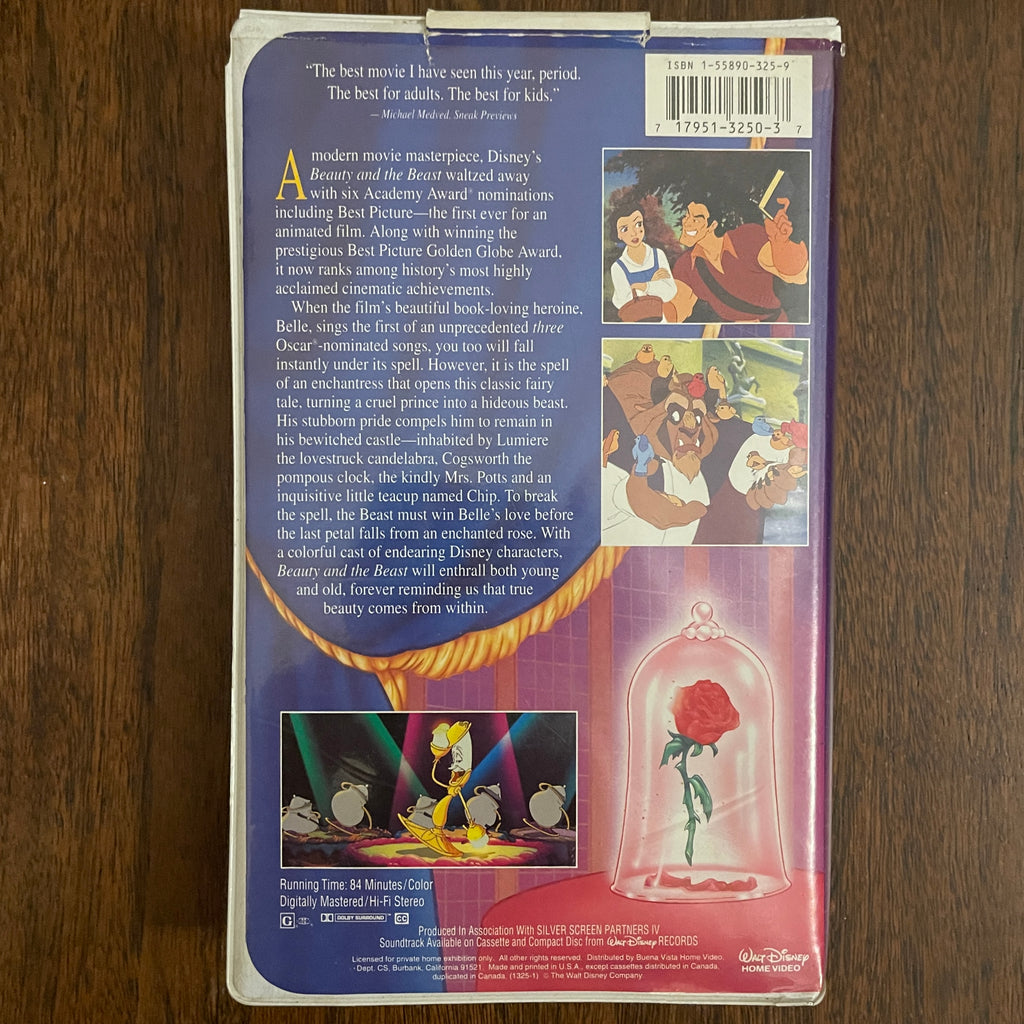 Cassette VHS « La Belle et la Bête » de Walt Disney – 1993