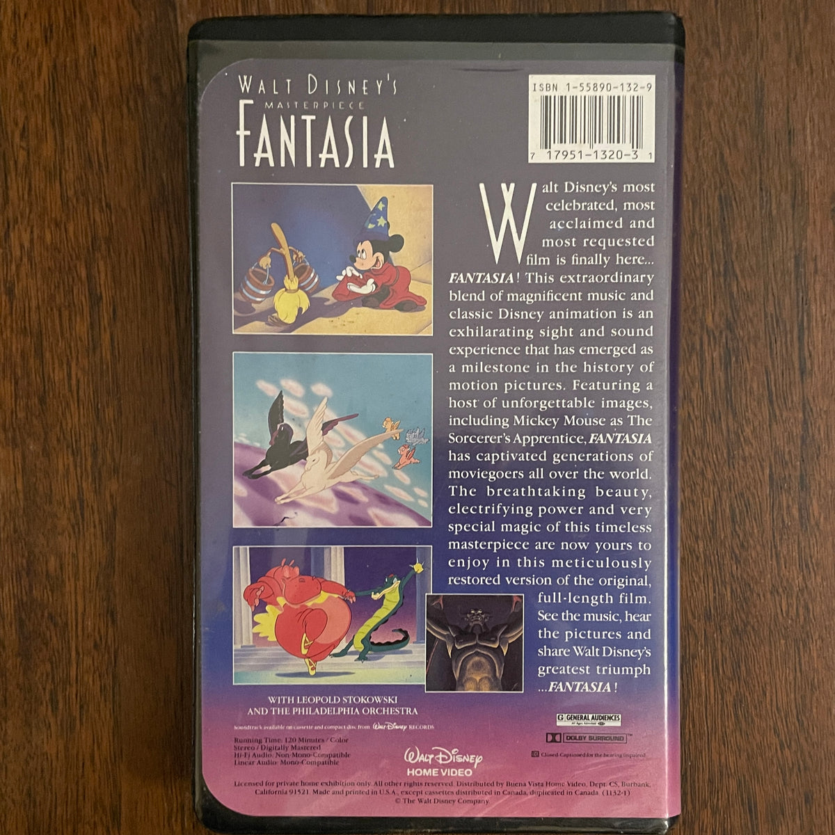 La obra maestra de Walt Disney 'Fantasía' Cassette VHS - 1991