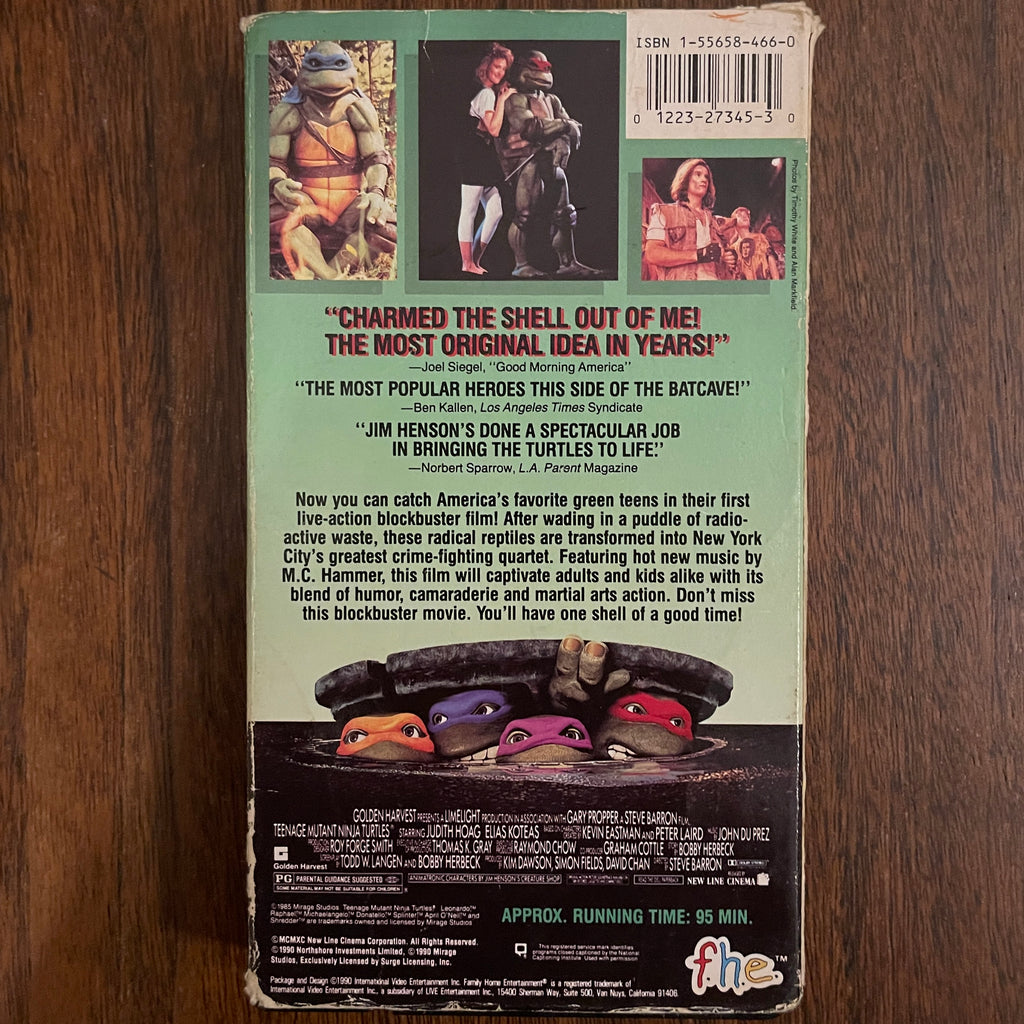 Cassette VHS de 'Las Tortugas Ninja' - 1990