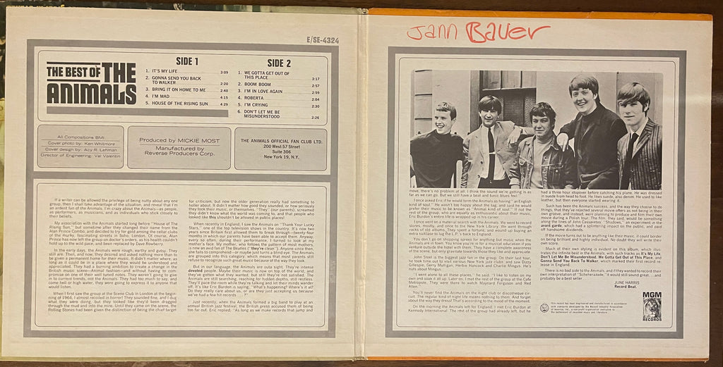 The Animals! ‘The Best of the Animals!’ Vinyl, E-4324