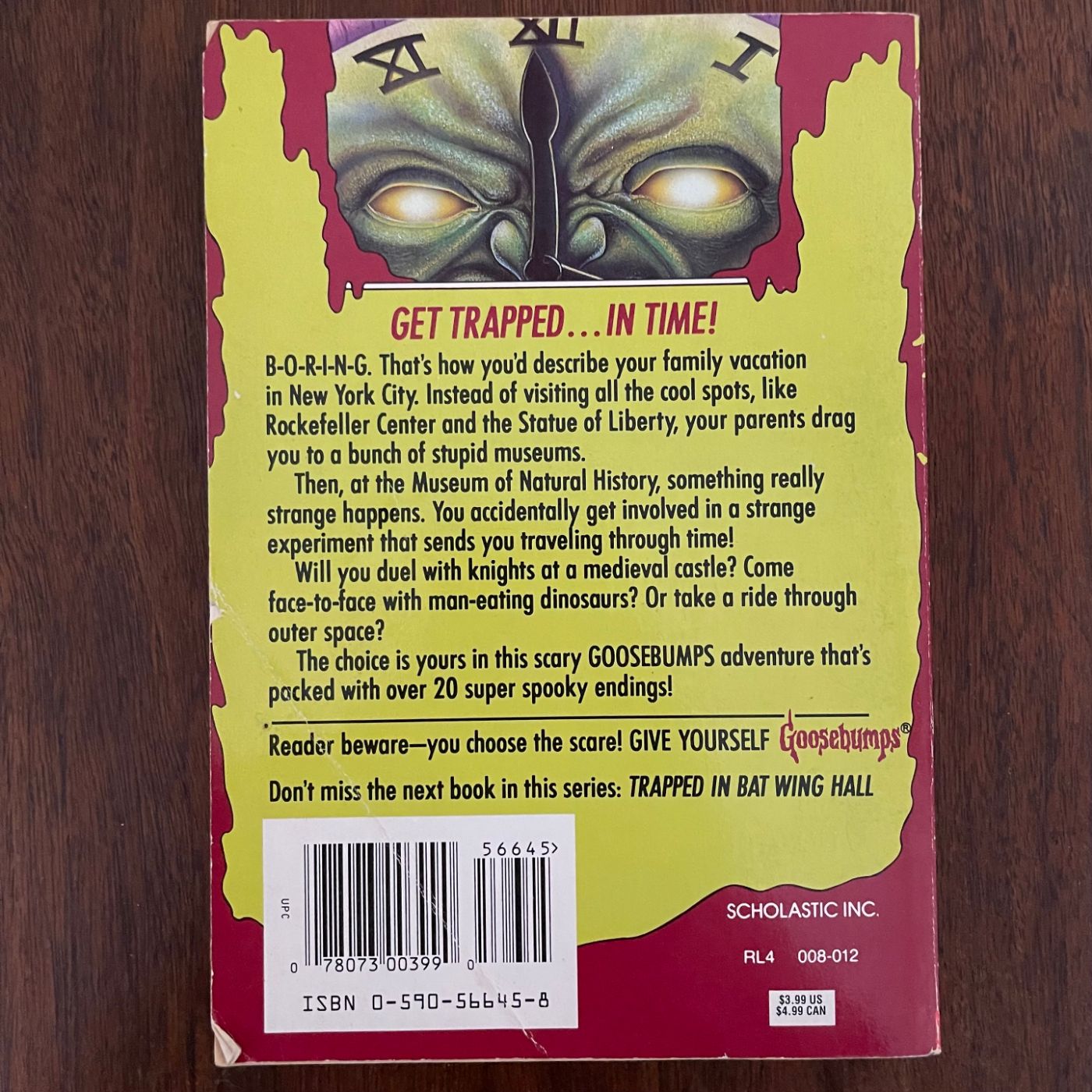 Give Yourself Goosebumps #2 ‘Tick Tock, You're Dead!'; R.L. Stine