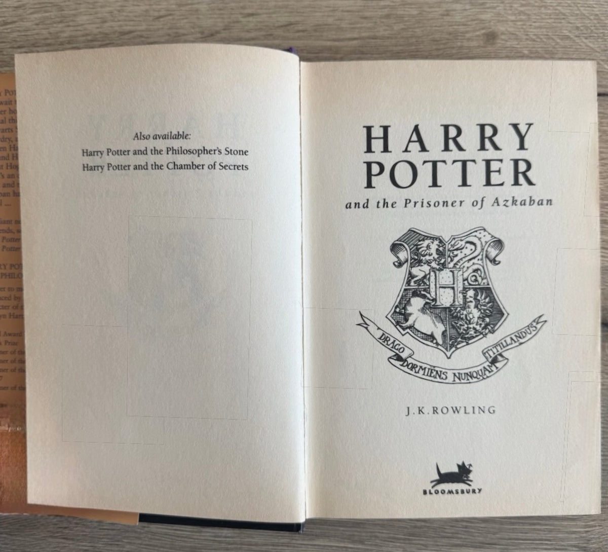 JK Rowling 'Harry Potter and the Prisoner of Azkaban' UK 1st Edition/1st Print; HC 1999