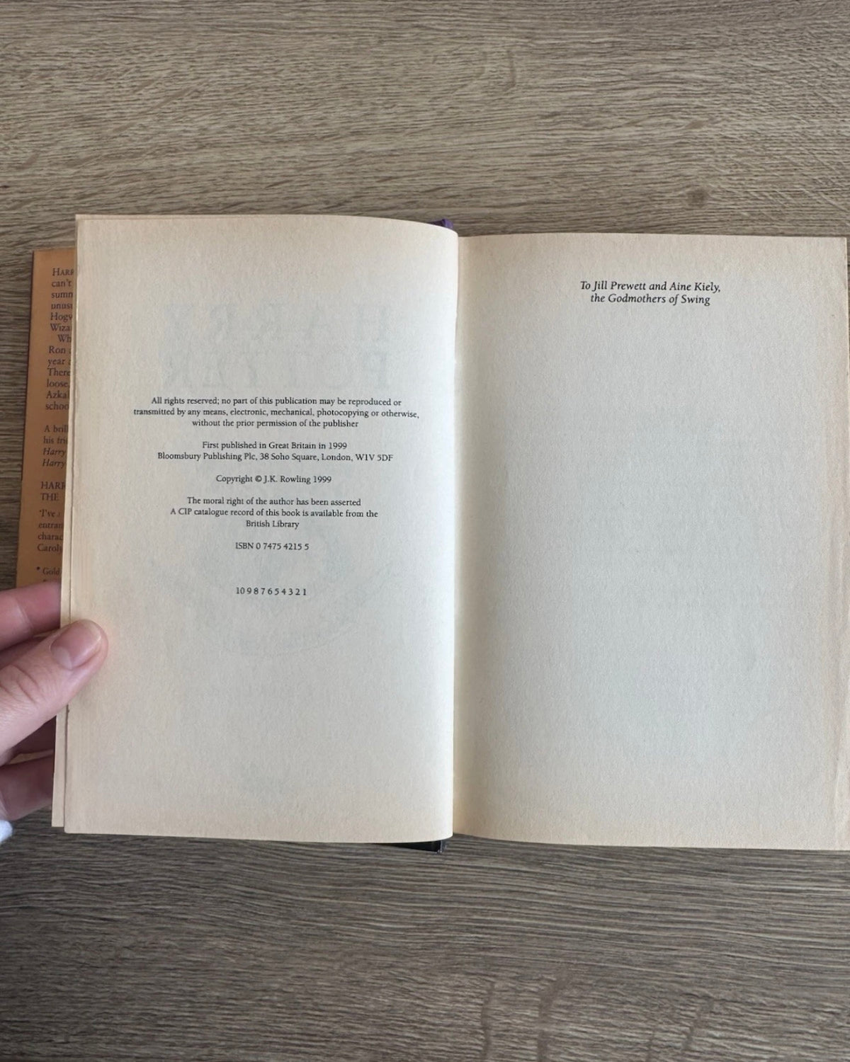 JK Rowling 'Harry Potter and the Prisoner of Azkaban' UK 1st Edition/1st Print; HC 1999