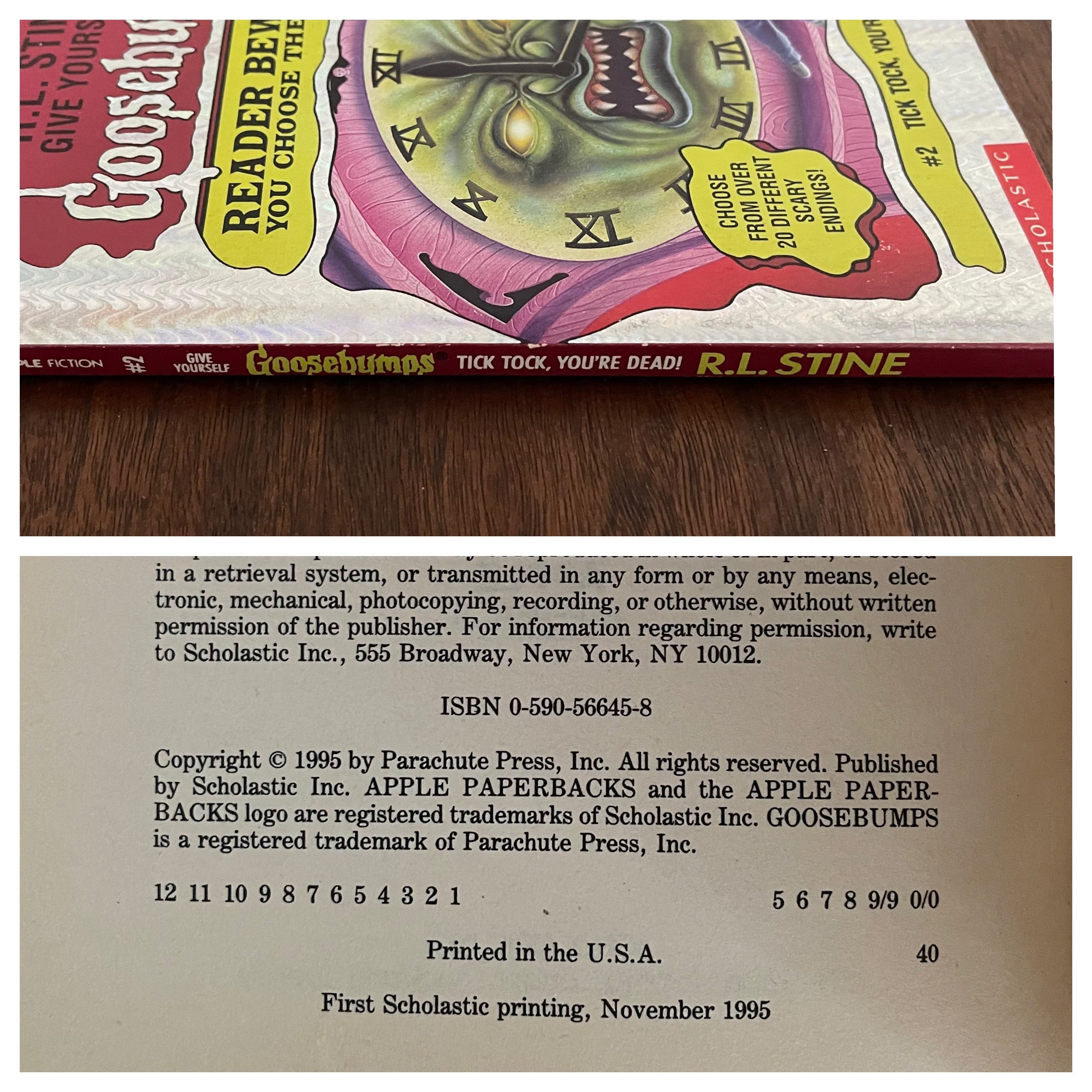 Give Yourself Goosebumps #2 ‘Tick Tock, You're Dead!'; R.L. Stine