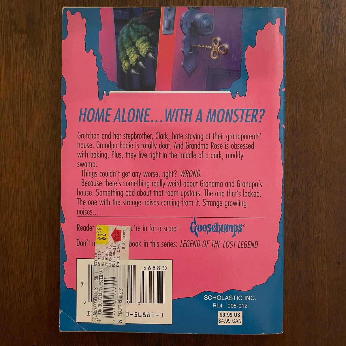 Goosebumps #46 ‘How to Kill a Monster’; R.L. Stine - 1996 1P1E