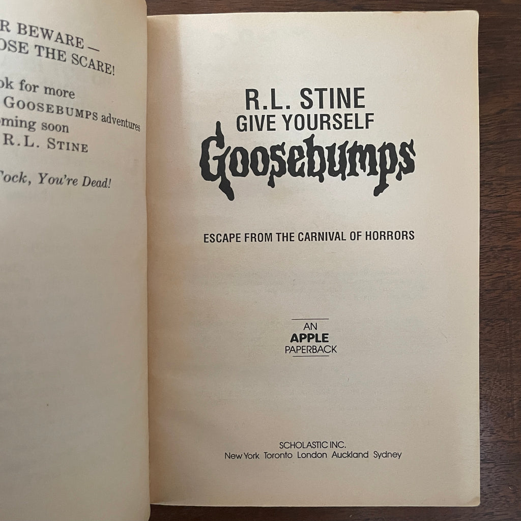 Give Yourself Goosebumps #1 ‘Escape from the Carnival of Horrors'