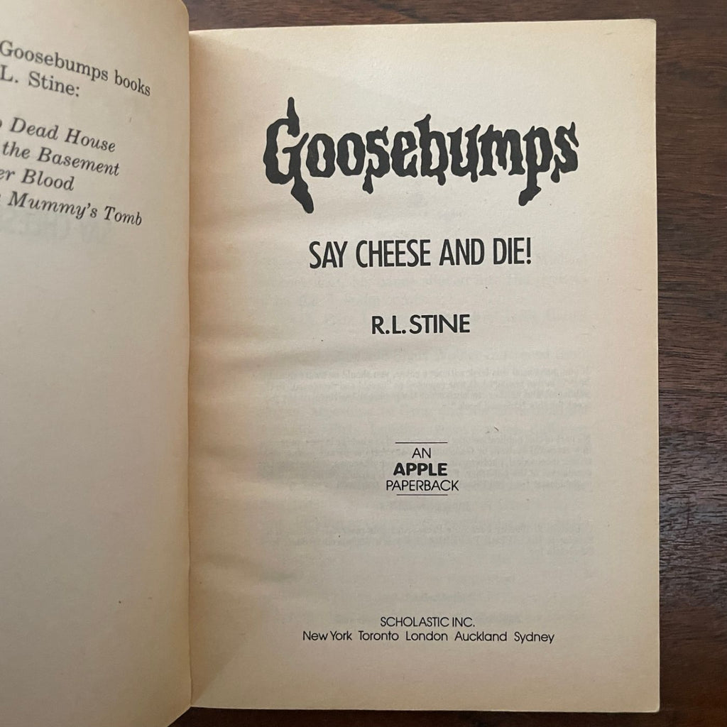 Goosebumps #04 ‘Say Cheese and Die!’; R.L. Stine, 1992 - 1E