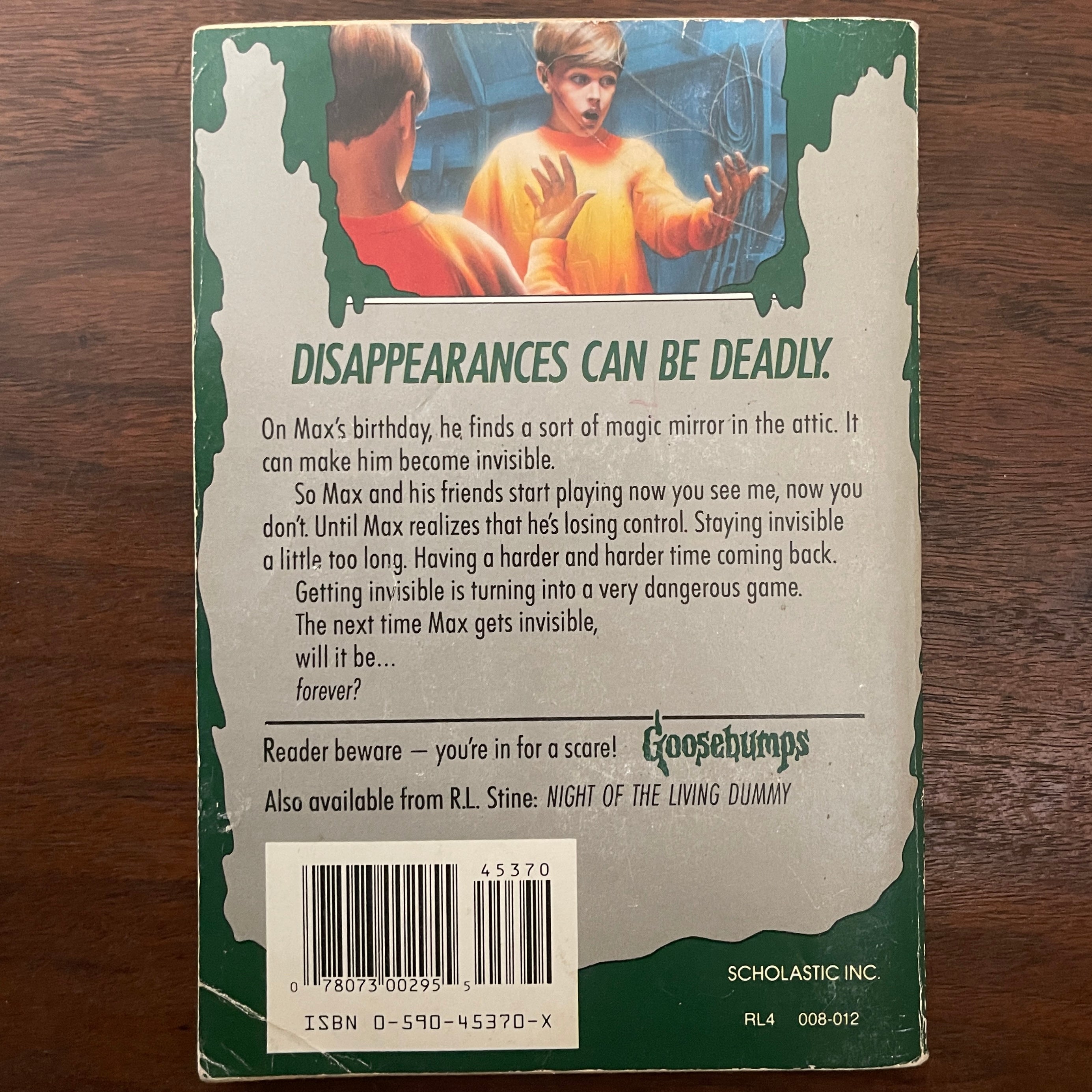 Goosebumps #06 'Let’s Get Invisible!'; R.L. Stine, 1993 - 1E