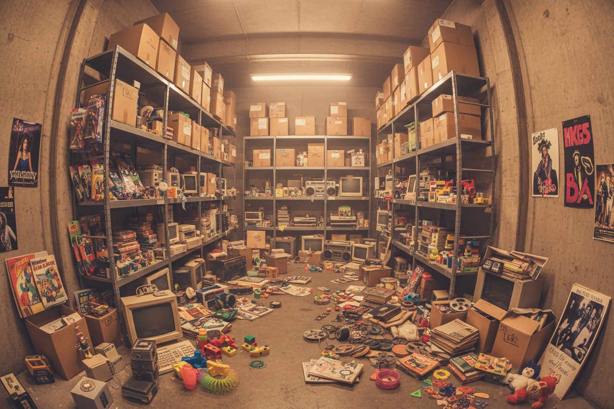 image of junk in a warehouse