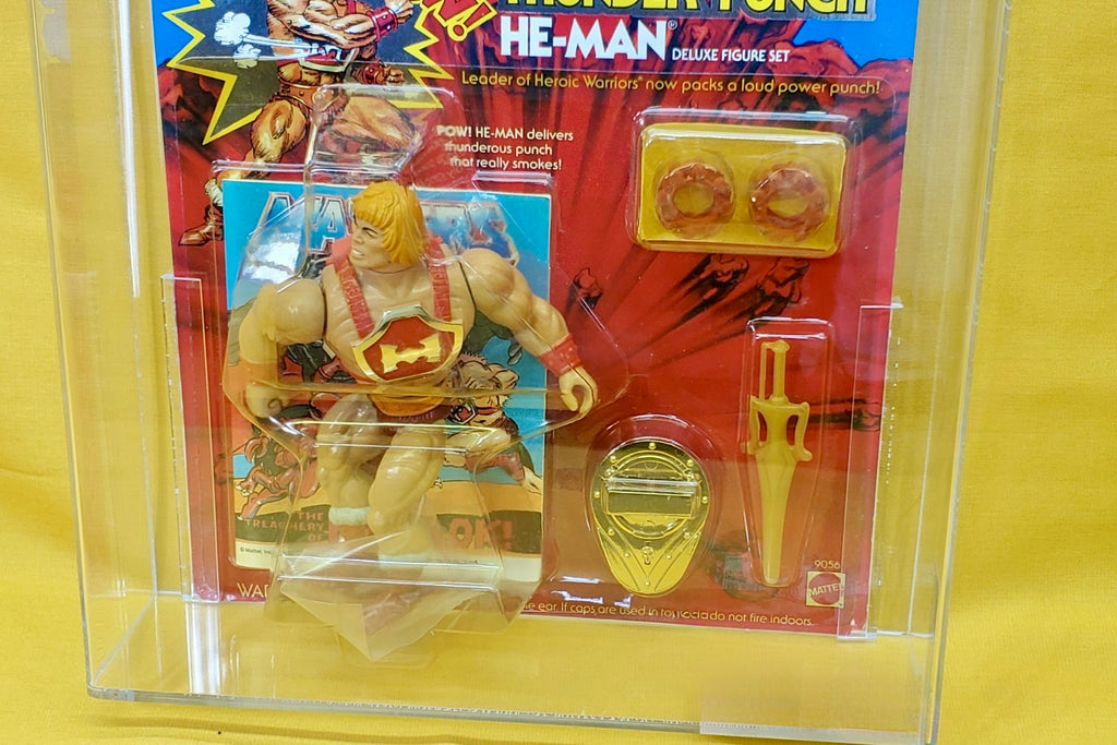 Figurine articulée Thunder Punch Musclor MOTU de 1985 – Neuve, scellée, sans trou d'accroche