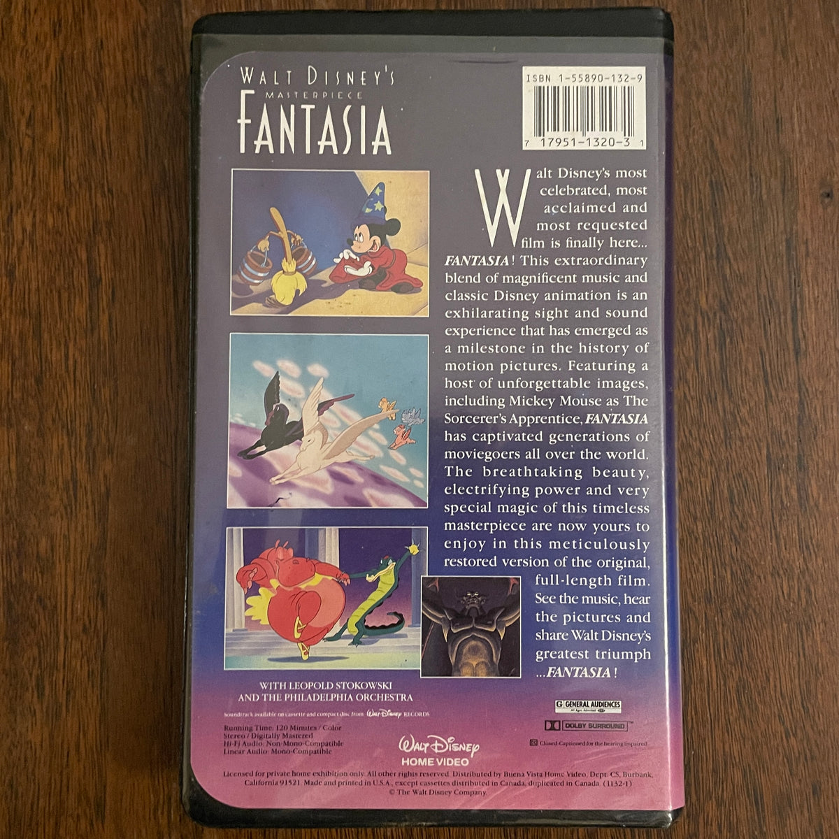 Casete VHS de la obra maestra de Walt Disney 'Pinocho' - 1993